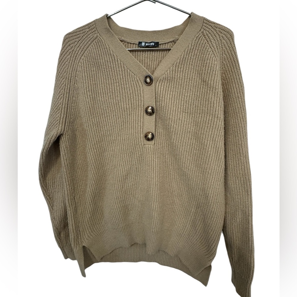 Retro High End BTFBM Thick Tan Women’s L Sweater MINTY